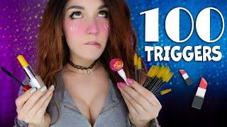 ASMR  100 TRIGGERS in 9 MINUTES Makeup 