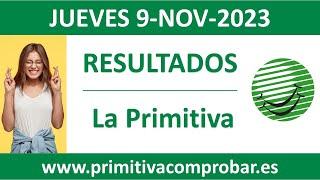 Resultado del sorteo La Primitiva del jueves 9 de noviembre de 2023