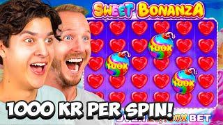 Vi satsar 50 000 kr på Sweet Bonanza hos VideoSlots Casino