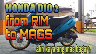 HONDA DIO 2 RESTORATION PART 2 (FROM BY 14 COMSTAR RIM TO ENSURE RACING MAGS) ALIN ANG MAS BAGAY?