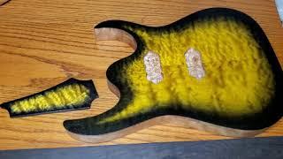Black and Yellow Burst with Holographic Flake