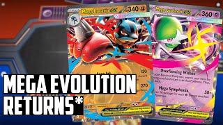 Mega Evolution is RETURNING to the Pokemon TCG! 1st look at Mega Evolution Lucario and Gardevoir!