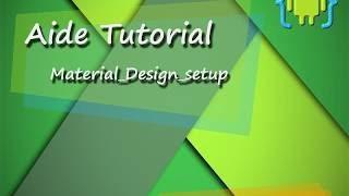 Aide Tutorial # 1_Material_Design_Setup