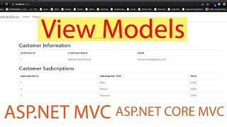 View Models in ASP.NET Core MVC | view model .net mvc - bind view with multiple models asp.net mc