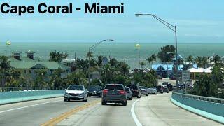 Drving from Cape Coral to Miami: Passing through Fort Myers Florida 2025 (Part 5)