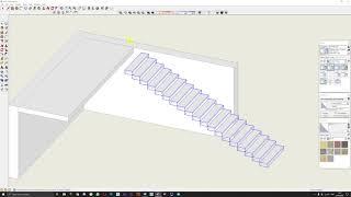 Моделирование лестницы в SketchUp.