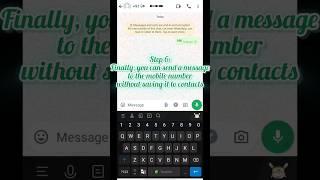 how to send whatsapp message without saving number | Android | Step by step