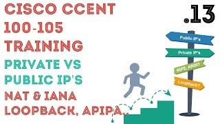 Cisco - CCENT/CCNA R&S (100-105) - Public Vs Private IP Addresses, NAT/PAT, Reserved IPs .13