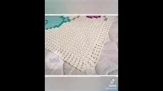 Pixel Crochet Baby blanket/ مفرش كروشية