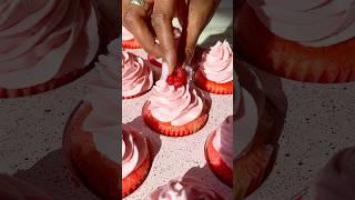 Raspberry Lemon Poke Cupcakes at Grandbaby-Cakes.com #lemoncupcakes #raspberry #pokecake #cupcakes