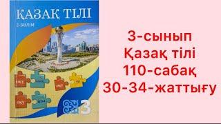 3-сынып Қазақ тілі  110-сабақ 30-34-жаттығу