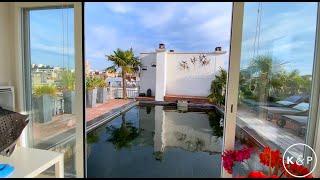 Appartement dans le XVI ème arrondissement de Paris, rooftop avec piscine vue sur la Tour Eiffel