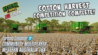  Finishing competition with a HUGE Cotton harvest! - Community Multiplayer - Western Australia 16X