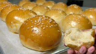 SWEET SOFT BUNS | Fluffy bread rolls | No butter | Hand kneaded