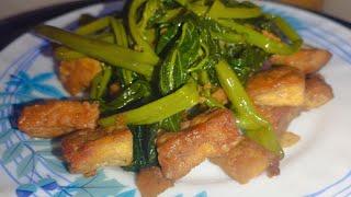 35 pesos ulam | stir fry tofu with kangkong | murang ulam recipe