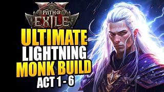 Path of Exile 2 Best Monk Leveling Build - Clear Act 1-6 FAST With Shock Lightning