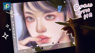 Draw with me Portrait painting process in ibisPaintx #ibispaintx