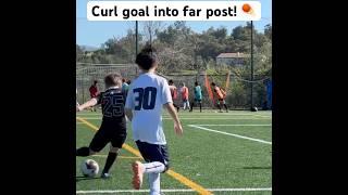 Curl goal into far post from U11 player! #soccer #golazo #u11