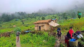 This is Himalayan village life in Nepal ||daily Activities people in Nepali mountain village lifesty