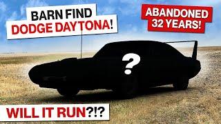 Barn Find Dodge Charger Daytona! Abandoned for 32 Years!! Will It Run?!? One Family Owned!