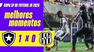 BOTAFOGO 1 X 0 PONTE PRETA | MELHORES MOMENTOS | COPA SP DE FUTEBOL JR 2025 | sportv