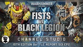 Black Legion vs Imperial Fists Space Marines Warhammer 40K Battle Report 10th Edition 2000pts