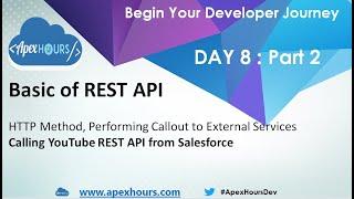 Basic of REST API, HTTP Method, Calling YouTube REST API from Salesforce | DAY 8 Part 2