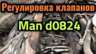 Регулировка клапанов Ман д0824 в два такта