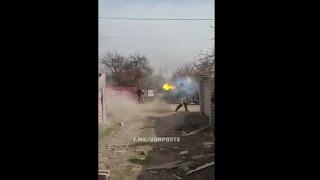 Chechen forces firing RPO-A in Mariupol. Russia Ukraine war.Subscribe