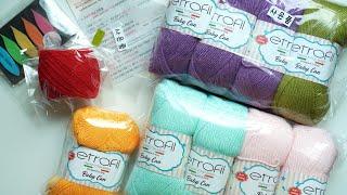 Unpacking a parcel with yarn from a Korean online store | Knit yarn from parcel | purchase overview