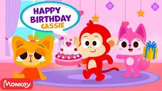 Cassie's Birthday  Happy Birthday  Monkey Junior  Fun Story For Toddler Learning