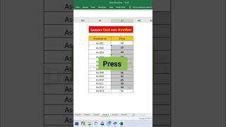 Convert text in to Number | #excel