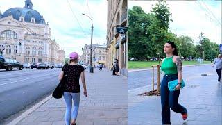 Walking video/ Lviv Ukraine/ Svobody Ave