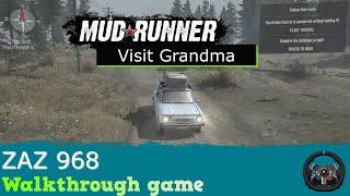 Прохождение игры MudRunner - ЗАЗ 968 - Едем к Бабушке и везем холодильник - Logitech G29