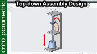 Cam hammer mechanism | Top-down assembly design in Creo Parametric