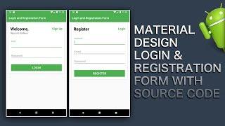 Material Design Login and Registration Form UI with Source Code 