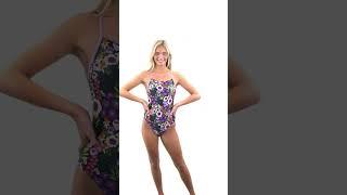 Sporti HydroLast Spring Meadow Cross Back One Piece Swimsuit (26-40) | SwimOutlet.com