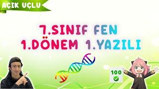 7. Sınıf Fen Bilimleri 1. Dönem 1. Yazılı 2023