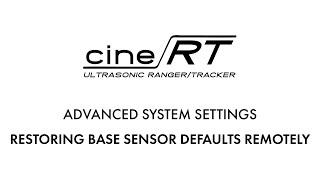 ADVANCED SYSTEM SETTINGS: RESTORING BASE DEFAULTS REMOTELY