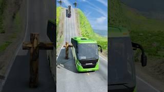 Car & bus vs log traps-BeamNG.Drive#shorts #beamngdrive #automobile