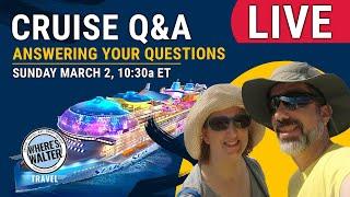 Live Cruise Q&A! March 2, 10:30a ET #cruise