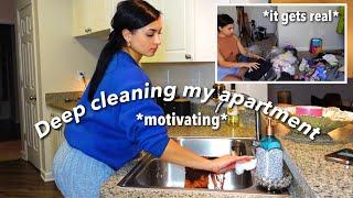 DEEP CLEAN MY APARTMENT WITH ME ||CLEANING MOTIVATION, TIME LAPSE|| FT.Yeedi