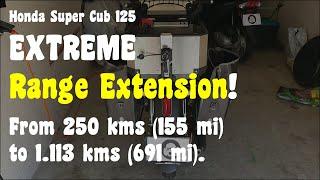 Honda Super Cub 125 - EXTREME range extension & luggage options