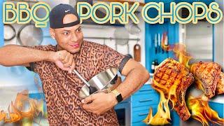 MAKING BBQ PORK CHOPS FOR THE FIRST TIME | QUITE PERRY