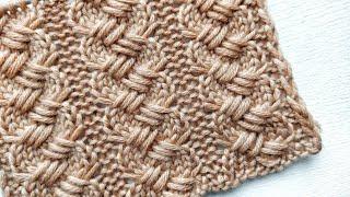 Very beautiful knitted pattern with braids