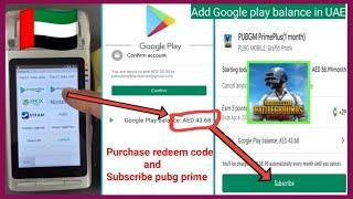 how to purchase play store redeem code and subscribe pubg prim plus in uae dubai