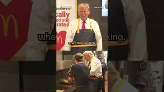 Trump works the fryer at McDonald's in Pennsylvania