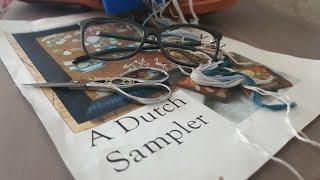 Dutch Sampler, гортензии и пруд. Как я шью Kathy Barrick на даче