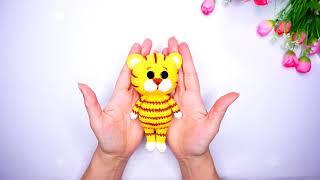 Тигренок амигуруми .Игрушки крючком . Crochet tiger / amigurumi . Часть 1