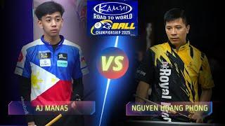 AJ MANAS VS HOANG PHONG | KAMUI ROAD TO WORLD 10-BALL CHAMPIONSHIP 2025 QUALIFIER 3